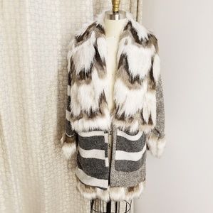 French Connection faux fur coat